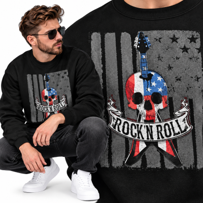 BLUZA HORROR ROCK N ROLL GUITAR
